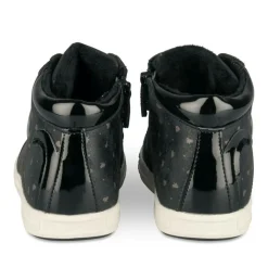 Baskets Montante NOIR Fille Motif Animal Lacets