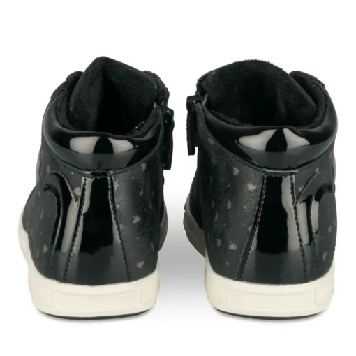 Baskets Montante NOIR Fille Motif Animal Lacets