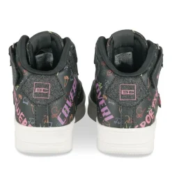 Baskets Montante NOIR Fille Motif Uni A Enfiler