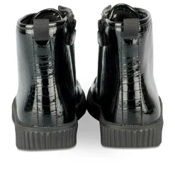 Baskets Montante NOIR Fille Motif Vernis A Enfiler