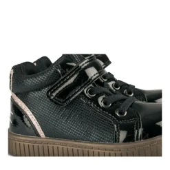 Baskets Montante NOIR Fille Motif Animal Scratch