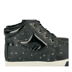 Baskets Montante NOIR Fille Motif Animal Lacets