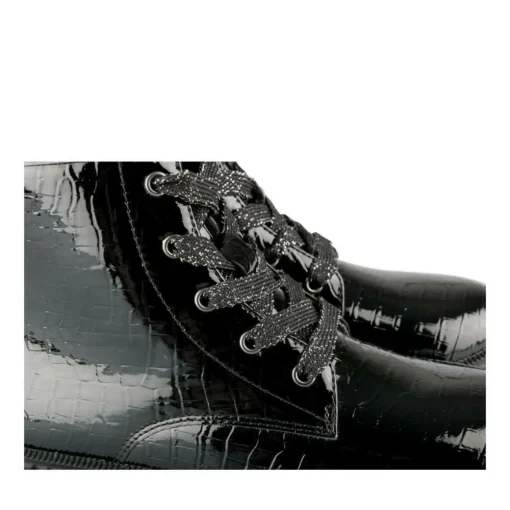 Baskets Montante NOIR Fille Motif Vernis A Enfiler