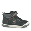 Baskets Montante NOIR Garçon Motif Uni Scratch