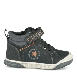 Baskets Montante NOIR Garçon Motif Uni Scratch