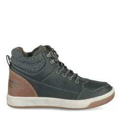 Baskets Montante NOIR Garçon Motif Uni Lacets