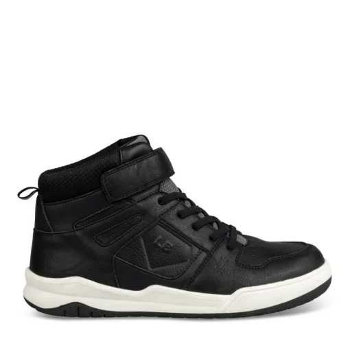 Baskets Montante NOIR Garçon Motif Uni Scratch