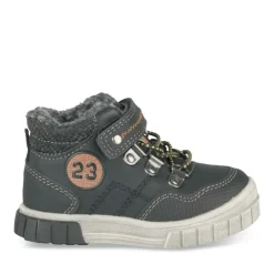 Baskets Montante NOIR Garçon Motif Uni Scratch