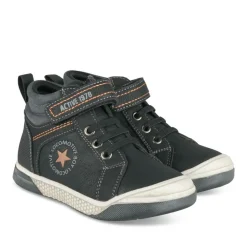 Baskets Montante NOIR Garçon Motif Uni Scratch