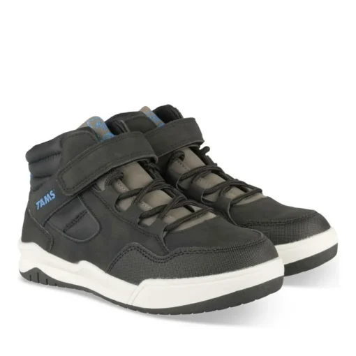 Baskets Montante NOIR Garçon Motif Uni Scratch