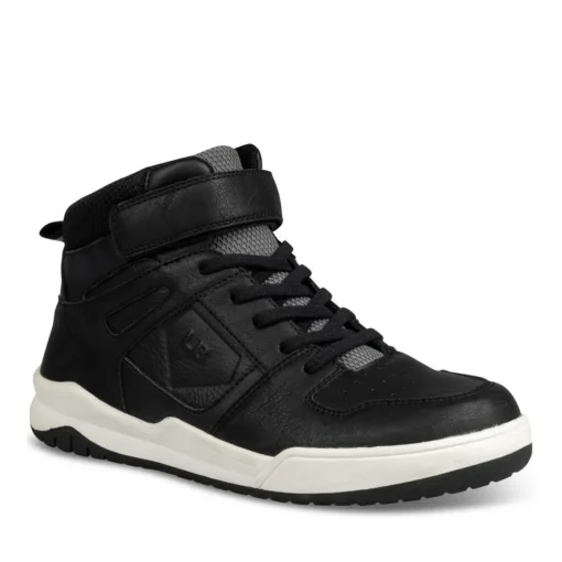 Baskets Montante NOIR Garçon Motif Uni Scratch