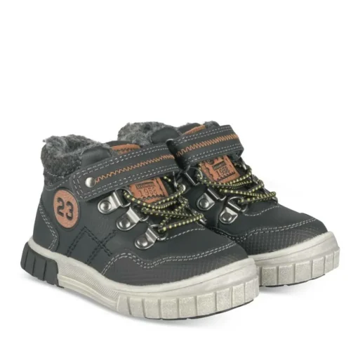 Baskets Montante NOIR Garçon Motif Uni Scratch