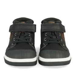Baskets Montante NOIR Garçon Motif Uni Scratch