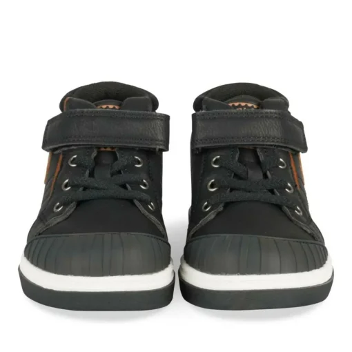Baskets Montante NOIR Garçon Motif Uni Scratch
