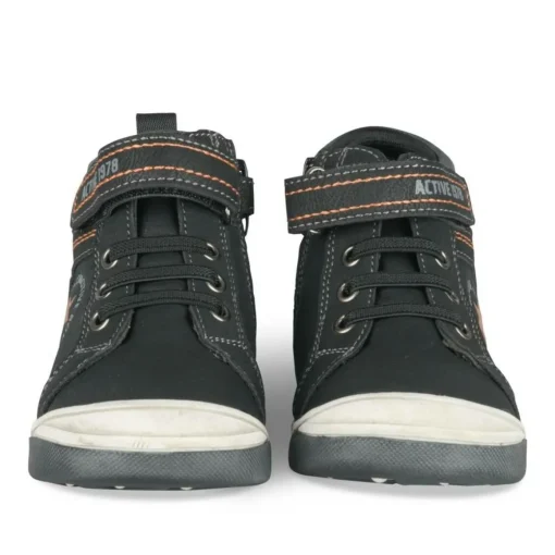 Baskets Montante NOIR Garçon Motif Uni Scratch