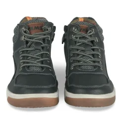 Baskets Montante NOIR Garçon Motif Uni Lacets
