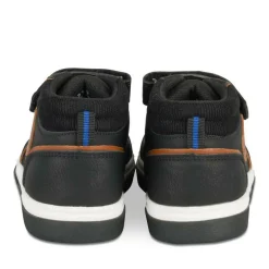 Baskets Montante NOIR Garçon Motif Uni Scratch