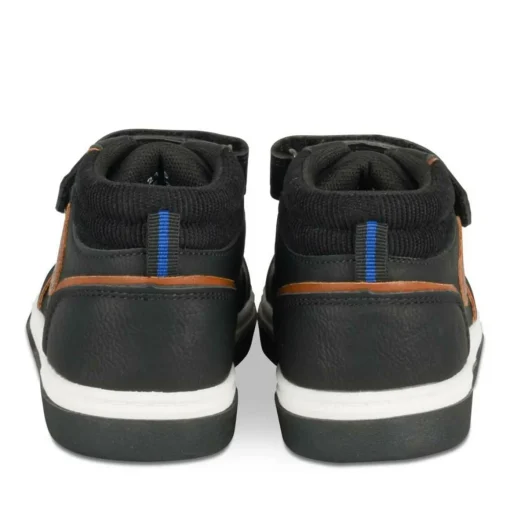 Baskets Montante NOIR Garçon Motif Uni Scratch