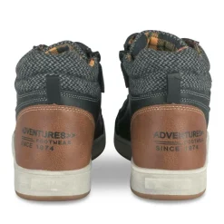 Baskets Montante NOIR Garçon Motif Uni Lacets