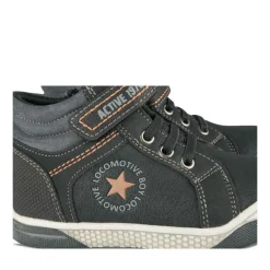 Baskets Montante NOIR Garçon Motif Uni Scratch