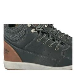 Baskets Montante NOIR Garçon Motif Uni Lacets