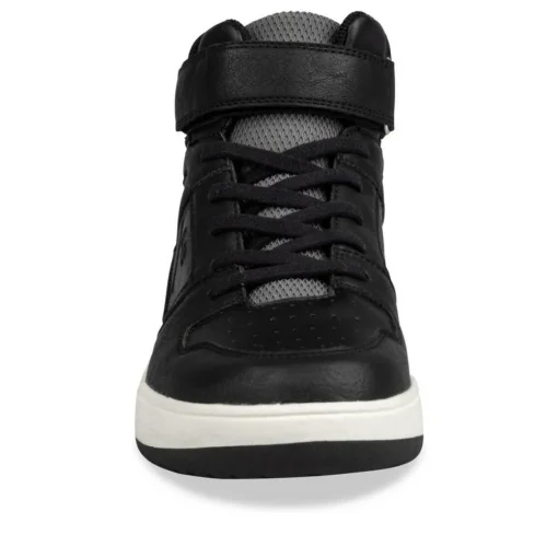 Baskets Montante NOIR Garçon Motif Uni Scratch