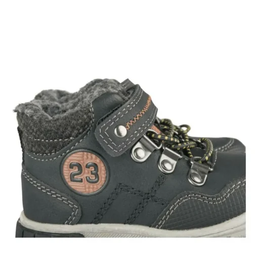 Baskets Montante NOIR Garçon Motif Uni Scratch