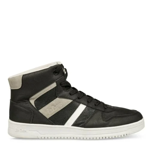 Baskets Montante NOIR Homme Motif Uni Lacets