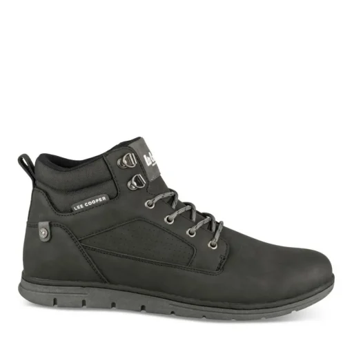 Baskets Montante NOIR Homme Motif Uni A Enfiler