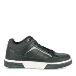 Baskets Montante NOIR Homme Motif Uni Lacets