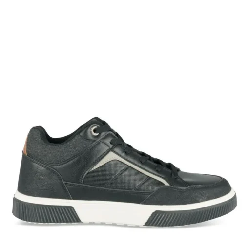 Baskets Montante NOIR Homme Motif Uni Lacets