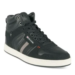 Baskets Montante NOIR Homme Motif Uni Lacets
