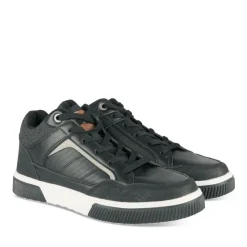 Baskets Montante NOIR Homme Motif Uni Lacets