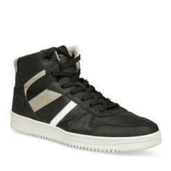 Baskets Montante NOIR Homme Motif Uni Lacets