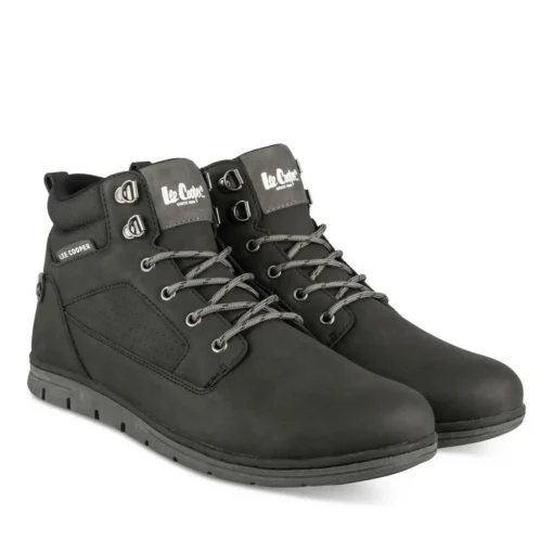 Baskets Montante NOIR Homme Motif Uni A Enfiler