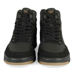 Baskets Montante NOIR Homme Motif Uni Lacets