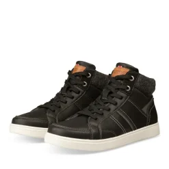 Baskets Montante NOIR Homme Motif Uni Lacets
