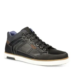 Baskets Montante NOIR Homme Motif Uni Lacets