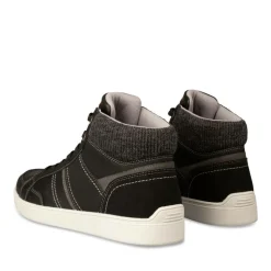 Baskets Montante NOIR Homme Motif Uni Lacets