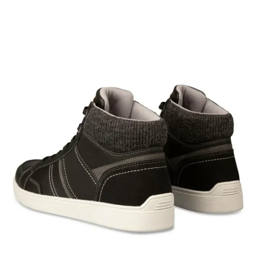 Baskets Montante NOIR Homme Motif Uni Lacets