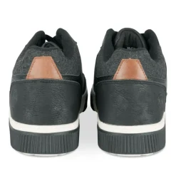 Baskets Montante NOIR Homme Motif Uni Lacets