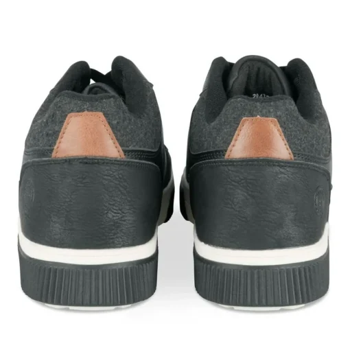 Baskets Montante NOIR Homme Motif Uni Lacets
