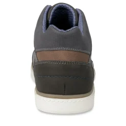 Baskets Montante NOIR Homme Motif Uni Lacets
