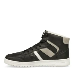 Baskets Montante NOIR Homme Motif Uni Lacets