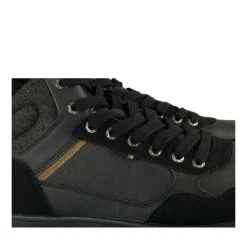 Baskets Montante NOIR Homme Motif Uni Lacets