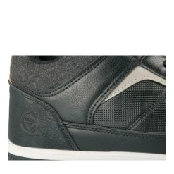 Baskets Montante NOIR Homme Motif Uni Lacets