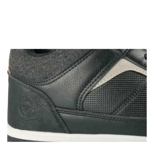 Baskets Montante NOIR Homme Motif Uni Lacets