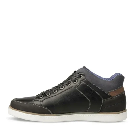 Baskets Montante NOIR Homme Motif Uni Lacets