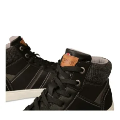 Baskets Montante NOIR Homme Motif Uni Lacets