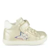 Baskets Montante OR Fille Motif Etoiles Scratch